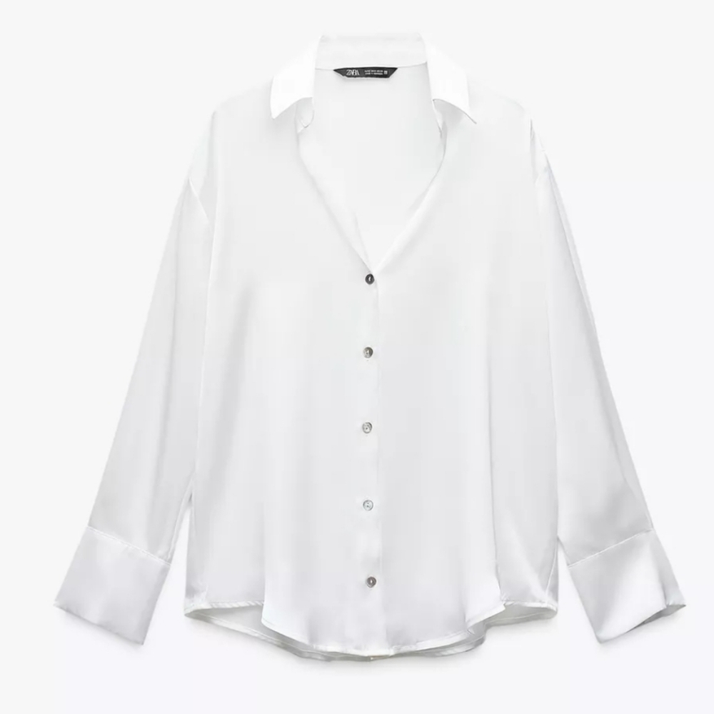 Zara White Women's Blouse